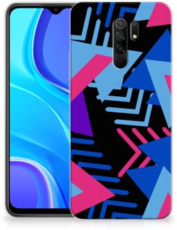 B2Ctelecom Smartphone hoesje Xiaomi Redmi 9 TPU Case Funky Triangle