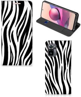 B2Ctelecom Smartphone Hoesje Xiaomi Redmi Note 10 4G | 10S Beschermhoesje Zebra