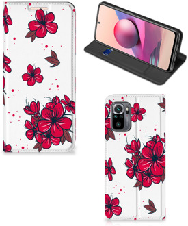 B2Ctelecom Smartphone Hoesje Xiaomi Redmi Note 10 4G | 10S Mobiel Cover Blossom Red