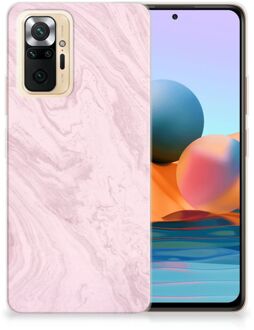 B2Ctelecom Smartphone hoesje Xiaomi Redmi Note 10 Pro Leuk Hoesje Marble Pink