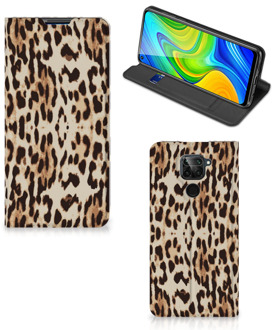 B2Ctelecom Smartphone Hoesje Xiaomi Redmi Note 9 Book Cover Leopard