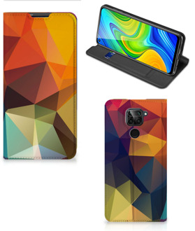 B2Ctelecom Smartphone Hoesje Xiaomi Redmi Note 9 Leuk Book Case Polygon Color