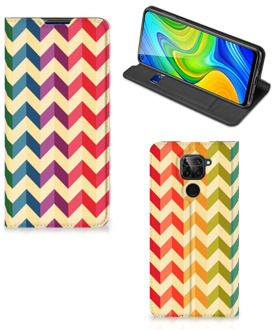 B2Ctelecom Smartphone Hoesje Xiaomi Redmi Note 9 Leuk Telefoonhoesje Zigzag Color