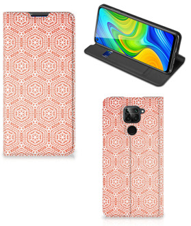 B2Ctelecom Smartphone Hoesje Xiaomi Redmi Note 9 Mobiel Hoesje Pattern Orange