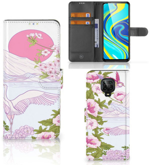 B2Ctelecom Smartphone Hoesje Xiaomi Redmi Note 9 Pro | Note 9S Book Style Case Bird Standing