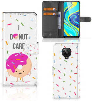 B2Ctelecom Smartphone Hoesje Xiaomi Redmi Note 9 Pro | Note 9S Bookcase met Quotes Donut Cadeautjes voor Meisjes