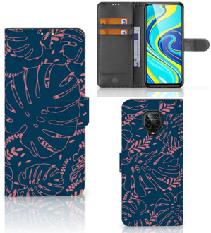 B2Ctelecom Smartphone Hoesje Xiaomi Redmi Note 9 Pro | Note 9S Bookcase Palm Leaves