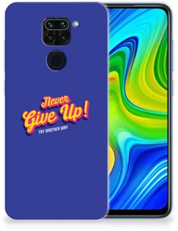 B2Ctelecom Smartphone hoesje Xiaomi Redmi Note9 Backcase Siliconen Hoesje Never Give Up