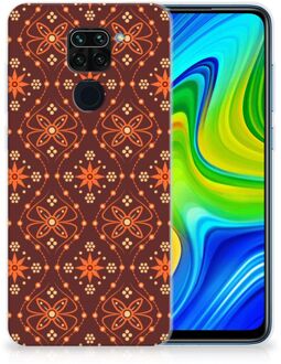 B2Ctelecom Smartphone hoesje Xiaomi Redmi Note9 Leuk Case Batik Brown