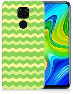 B2Ctelecom Smartphone hoesje Xiaomi Redmi Note9 TPU Case Waves Green