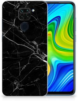 B2Ctelecom Smartphone hoesje Xiaomi Redmi Note9 Transparant Hoesje Marmer Zwart