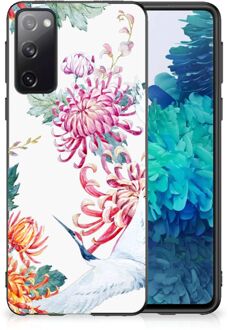 B2Ctelecom Smartphonehoesje Customize Samsung Galaxy S20 GSM Hoesje met Zwarte rand Bird Flowers