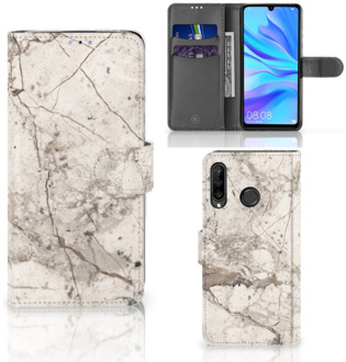 B2Ctelecom Smartphonehoesje Huawei P30 Lite Design Marmer Beige