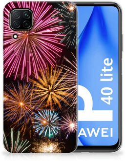 B2Ctelecom Smartphonehoesje Huawei P40 Lite Smartphone hoesje Vuurwerk