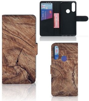 B2Ctelecom Smartphonehoesje met naam Alcatel 1S 2020 GSM Hoesje Tree Trunk