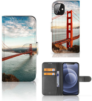 B2Ctelecom Smartphonehoesje met naam Apple iPhone 12 Mini GSM Hoesje Golden Gate Bridge