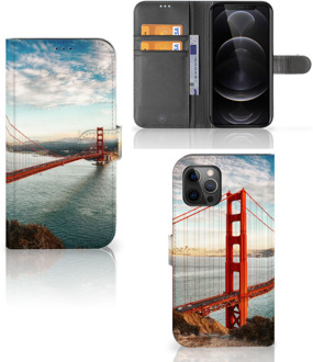 B2Ctelecom Smartphonehoesje met naam Apple iPhone 12 Pro Max GSM Hoesje Golden Gate Bridge