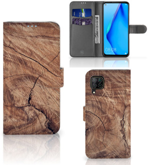 B2Ctelecom Smartphonehoesje met naam Huawei P40 Lite GSM Hoesje Tree Trunk