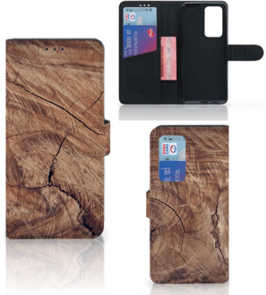 B2Ctelecom Smartphonehoesje met naam Huawei P40 Pro GSM Hoesje Tree Trunk