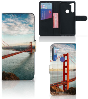 B2Ctelecom Smartphonehoesje met naam Motorola G8 Power GSM Hoesje Golden Gate Bridge