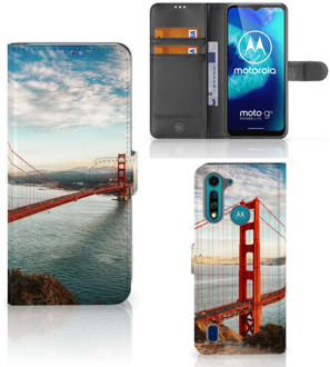 B2Ctelecom Smartphonehoesje met naam Motorola G8 Power Lite GSM Hoesje Golden Gate Bridge