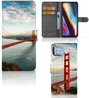 B2Ctelecom Smartphonehoesje met naam Motorola Moto G 5G Plus GSM Hoesje Golden Gate Bridge