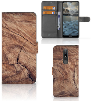 B2Ctelecom Smartphonehoesje met naam Nokia 2.4 GSM Hoesje Tree Trunk