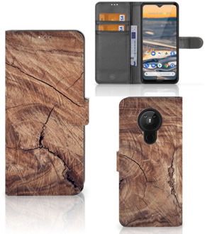 B2Ctelecom Smartphonehoesje met naam Nokia 5.3 GSM Hoesje Tree Trunk