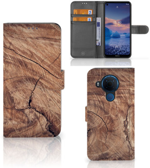 B2Ctelecom Smartphonehoesje met naam Nokia 5.4 GSM Hoesje Tree Trunk