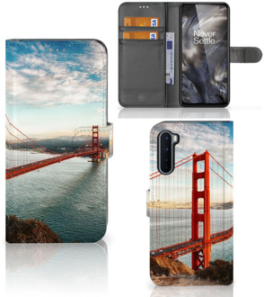 B2Ctelecom Smartphonehoesje met naam OnePlus Nord GSM Hoesje Golden Gate Bridge