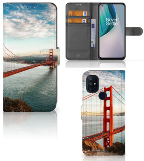 B2Ctelecom Smartphonehoesje met naam OnePlus Nord N10 GSM Hoesje Golden Gate Bridge