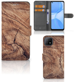 B2Ctelecom Smartphonehoesje met naam OPPO A73 5G GSM Hoesje Tree Trunk