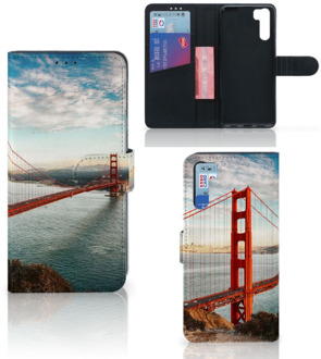 B2Ctelecom Smartphonehoesje met naam OPPO A91 | Reno3 GSM Hoesje Golden Gate Bridge