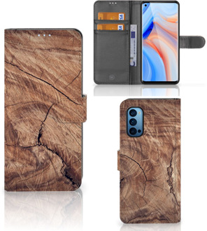 B2Ctelecom Smartphonehoesje met naam OPPO Reno 4 Pro 5G GSM Hoesje Tree Trunk