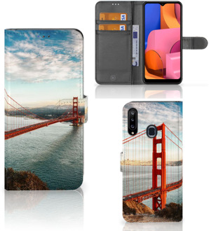 B2Ctelecom Smartphonehoesje met naam Samsung Galaxy A20s GSM Hoesje Golden Gate Bridge