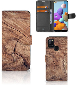 B2Ctelecom Smartphonehoesje met naam Samsung Galaxy A21s GSM Hoesje Tree Trunk