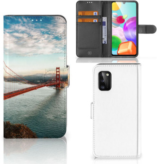 B2Ctelecom Smartphonehoesje met naam Samsung Galaxy A41 GSM Hoesje Golden Gate Bridge