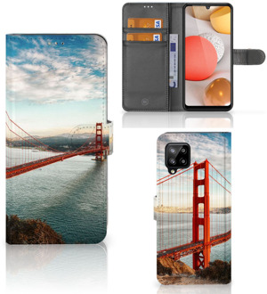 B2Ctelecom Smartphonehoesje met naam Samsung Galaxy A42 5G GSM Hoesje Golden Gate Bridge