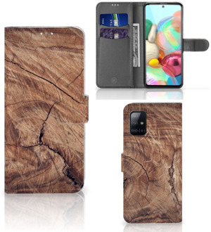 B2Ctelecom Smartphonehoesje met naam Samsung Galaxy A71 GSM Hoesje Tree Trunk