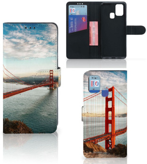 B2Ctelecom Smartphonehoesje met naam Samsung Galaxy M31 GSM Hoesje Golden Gate Bridge