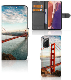 B2Ctelecom Smartphonehoesje met naam Samsung Galaxy Note 20 GSM Hoesje Golden Gate Bridge