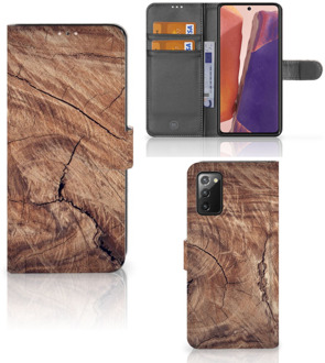 B2Ctelecom Smartphonehoesje met naam Samsung Galaxy Note 20 GSM Hoesje Tree Trunk