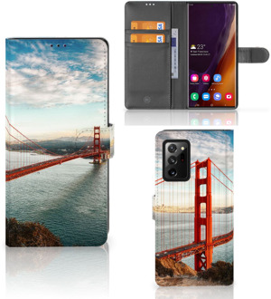 B2Ctelecom Smartphonehoesje met naam Samsung Galaxy Note20 Ultra GSM Hoesje Golden Gate Bridge