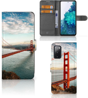 B2Ctelecom Smartphonehoesje met naam Samsung Galaxy S20FE GSM Hoesje Golden Gate Bridge