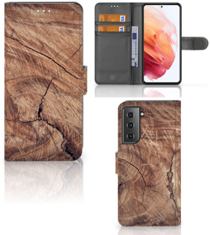 B2Ctelecom Smartphonehoesje met naam Samsung Galaxy S21 GSM Hoesje Tree Trunk