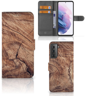 B2Ctelecom Smartphonehoesje met naam Samsung Galaxy S21 Plus GSM Hoesje Tree Trunk