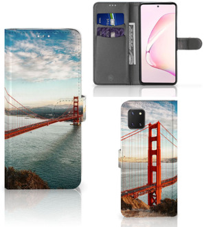 B2Ctelecom Smartphonehoesje met naam Samsung Note 10 Lite GSM Hoesje Golden Gate Bridge