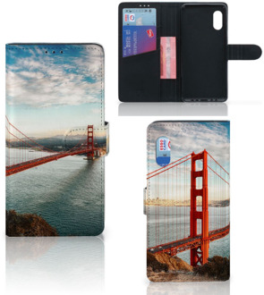 B2Ctelecom Smartphonehoesje met naam Samsung Xcover Pro GSM Hoesje Golden Gate Bridge