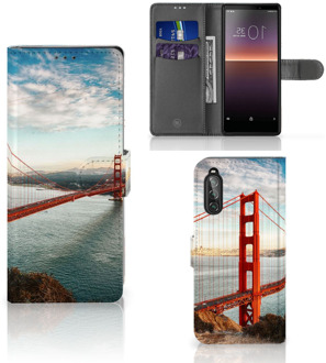 B2Ctelecom Smartphonehoesje met naam Sony Xperia 10 II GSM Hoesje Golden Gate Bridge