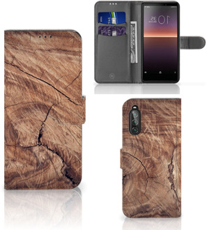 B2Ctelecom Smartphonehoesje met naam Sony Xperia 10 II GSM Hoesje Tree Trunk